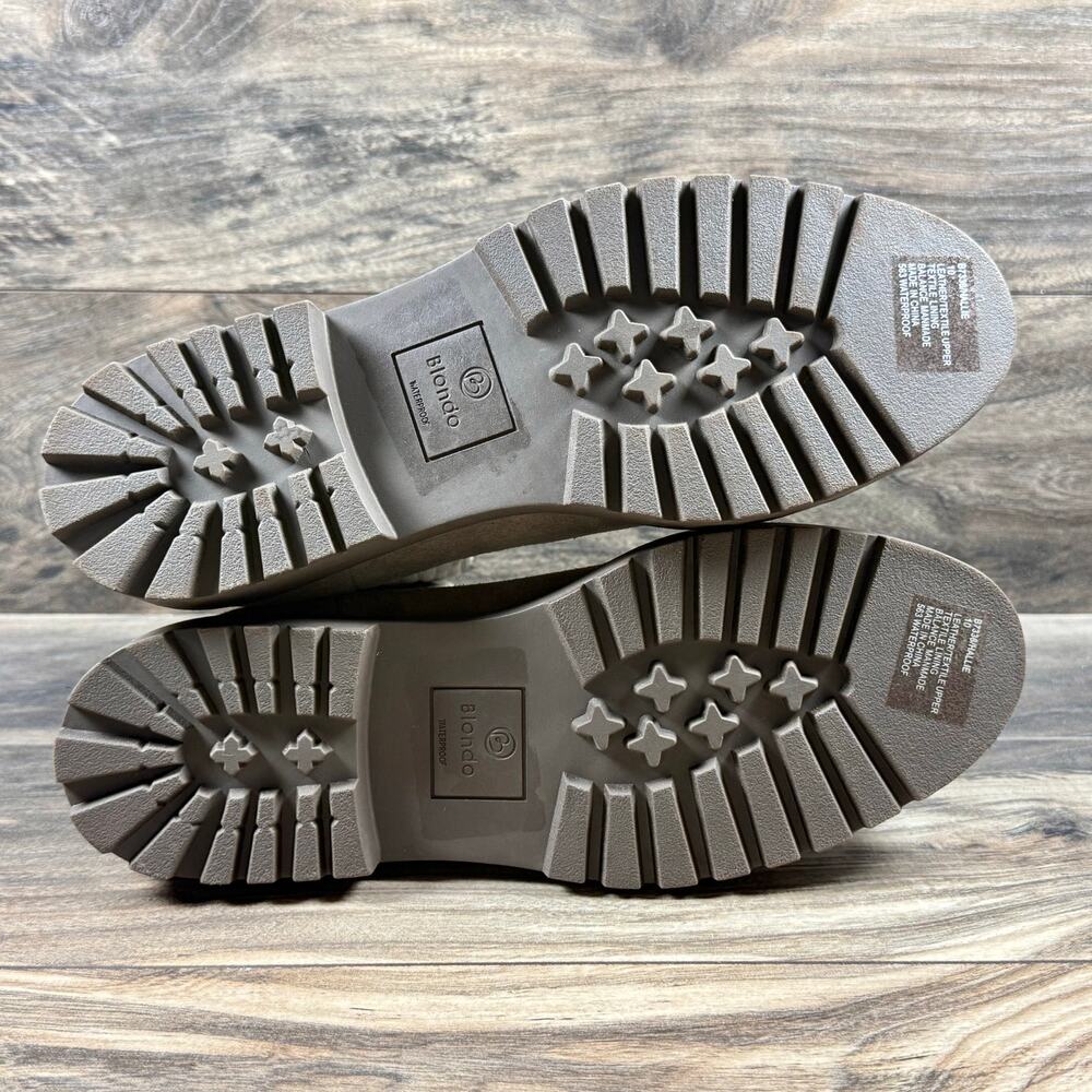 NEW Blondo Hallie 10M Taupe Suede Waterproof Chelsea Boots Booties - Picture 9 of 11